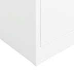 Locker Cabinet White 90x40x180 cm Steel