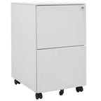 Mobile File Cabinet Light Grey 39x45x67 cm Steel