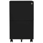 Mobile File Cabinet Black 39x45x67 cm Steel