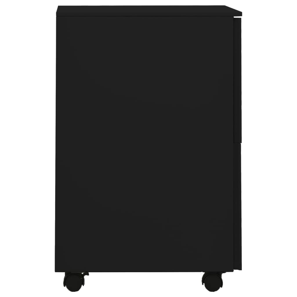 Mobile File Cabinet Black 39x45x67 cm Steel
