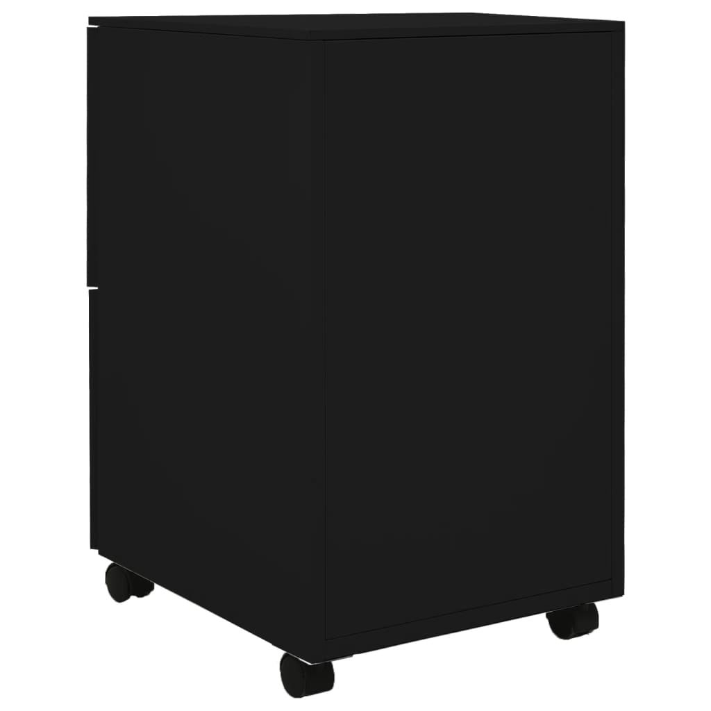 Mobile File Cabinet Black 39x45x67 cm Steel