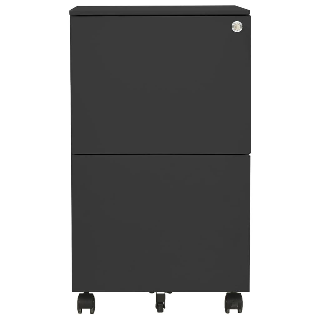 Mobile File Cabinet Anthracite 39x45x67 cm Steel