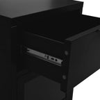 Nightstand Black 40x30x54.5 cm Steel and Glass