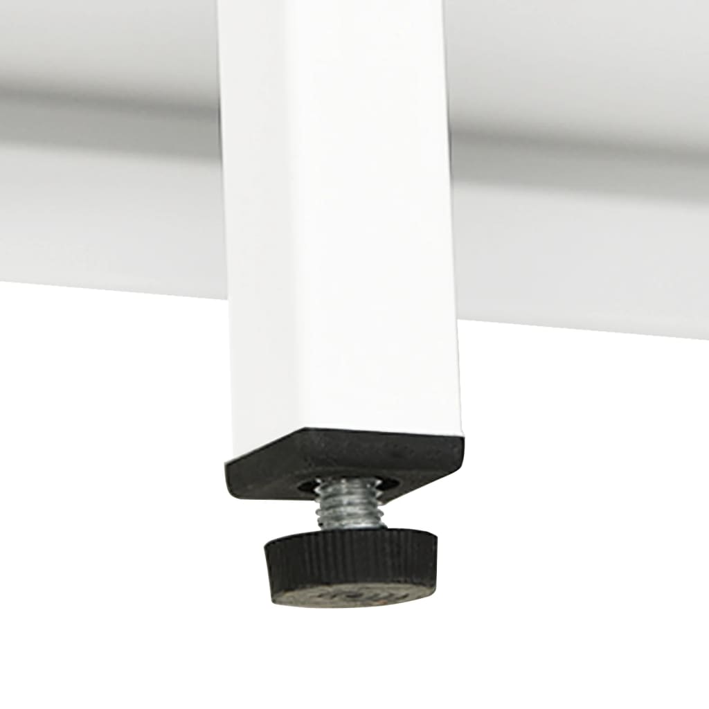 Sideboard White 70x35x70 cm Steel and Glass