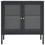 Sideboard Anthracite 70x35x70 cm Steel and Glass