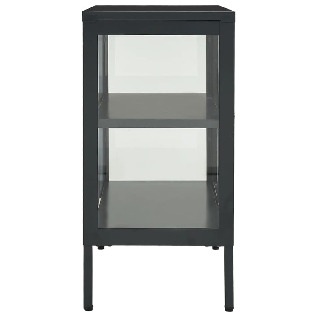 Sideboard Anthracite 70x35x70 cm Steel and Glass