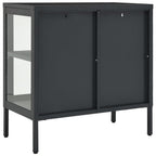 Sideboard Anthracite 70x35x70 cm Steel and Glass