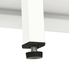 Sideboard White 105x35x70 cm Steel and Glass