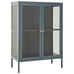 Sideboard Anthracite 75x35x105 cm Steel and Glass