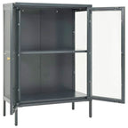 Sideboard Anthracite 75x35x105 cm Steel and Glass