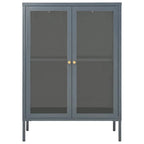 Sideboard Anthracite 75x35x105 cm Steel and Glass