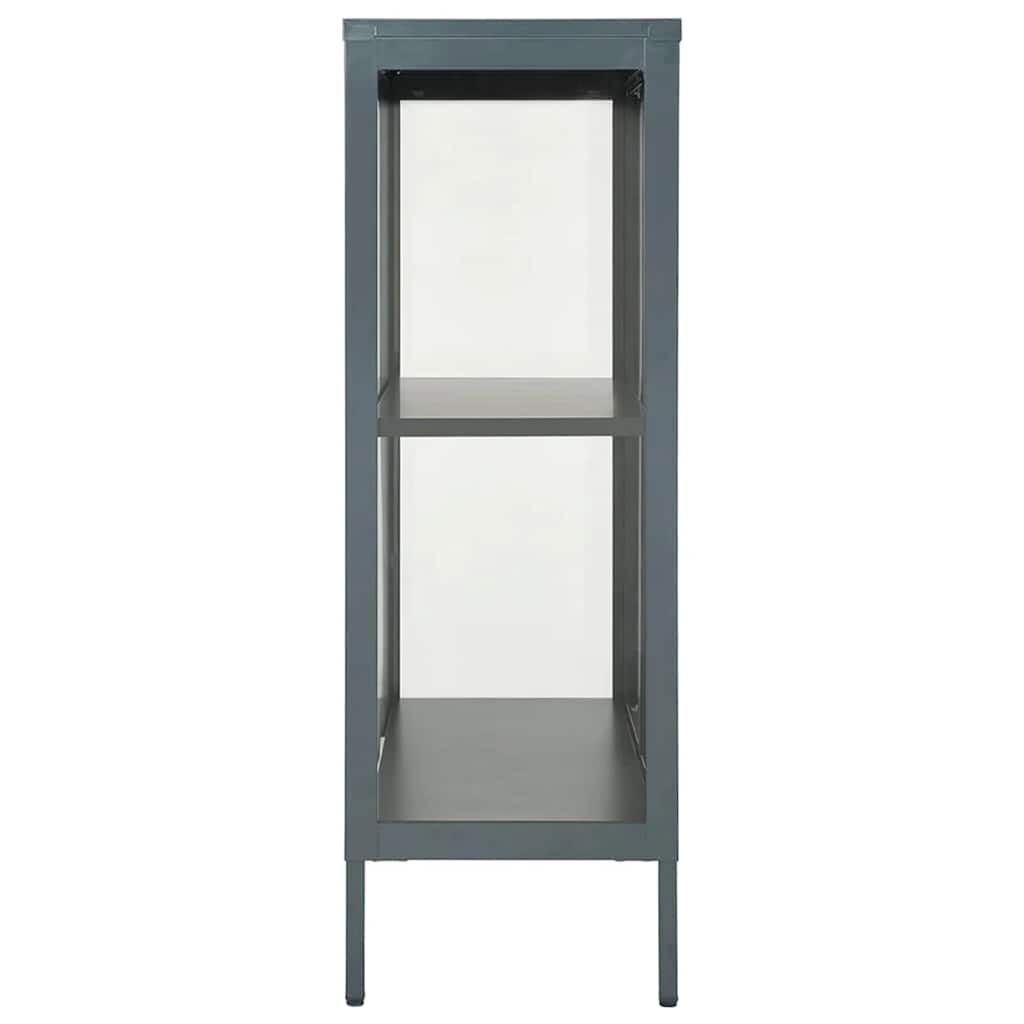 Sideboard Anthracite 75x35x105 cm Steel and Glass