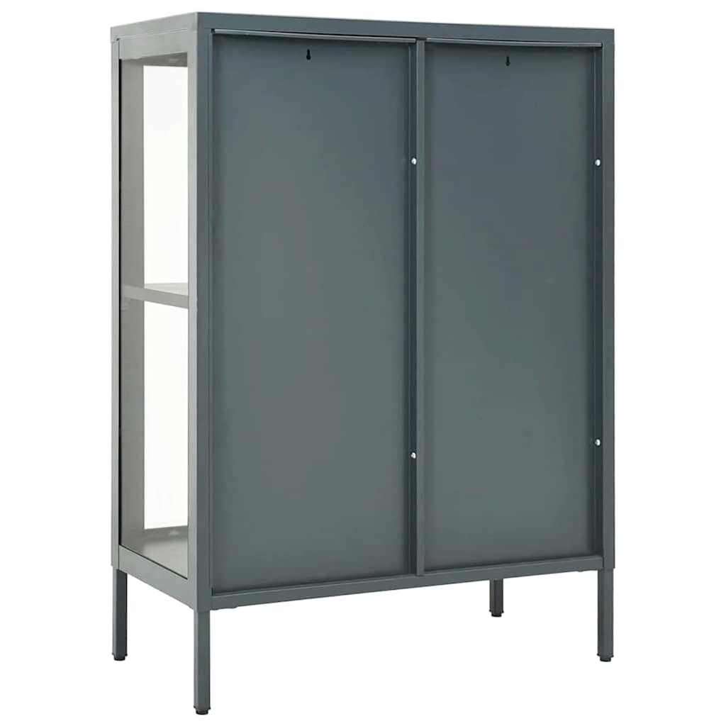 Sideboard Anthracite 75x35x105 cm Steel and Glass