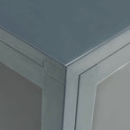 Sideboard Anthracite 75x35x105 cm Steel and Glass