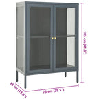 Sideboard Anthracite 75x35x105 cm Steel and Glass