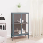 Sideboard Anthracite 75x35x105 cm Steel and Glass