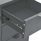 Sideboard Anthracite 75x35x70 cm Steel and Tempered Glass