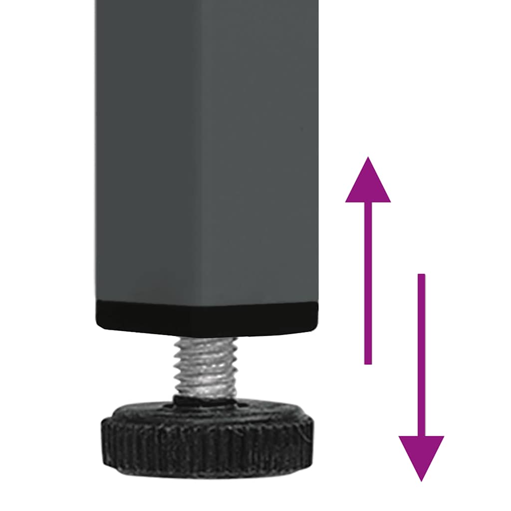 Sideboard Anthracite 75x35x70 cm Steel and Tempered Glass