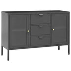 Sideboard Anthracite 105x35x70 cm Steel and Tempered Glass