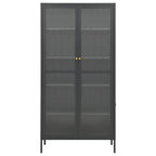 Display Cabinet Anthracite 90x40x180 cm Steel and Tempered Glass