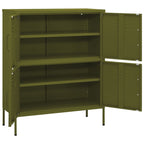 Storage Cabinet Olive Green 80x35x101.5 cm Steel