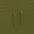 Storage Cabinet Olive Green 80x35x101.5 cm Steel