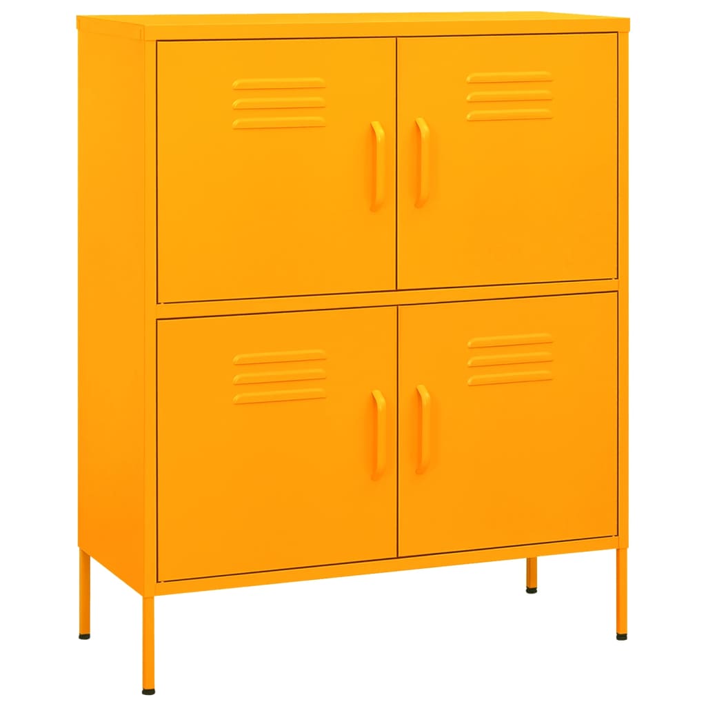 Storage Cabinet Mustard Yellow 80x35x101.5 cm Steel
