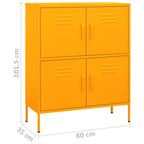 Storage Cabinet Mustard Yellow 80x35x101.5 cm Steel