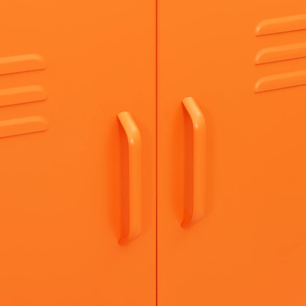 Storage Cabinet Orange 80x35x101.5 cm Steel