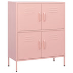 Storage Cabinet Pink 80x35x101.5 cm Steel