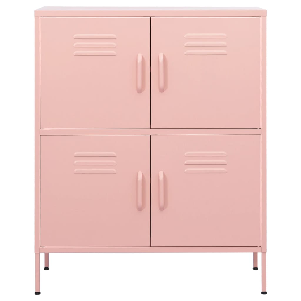 Storage Cabinet Pink 80x35x101.5 cm Steel