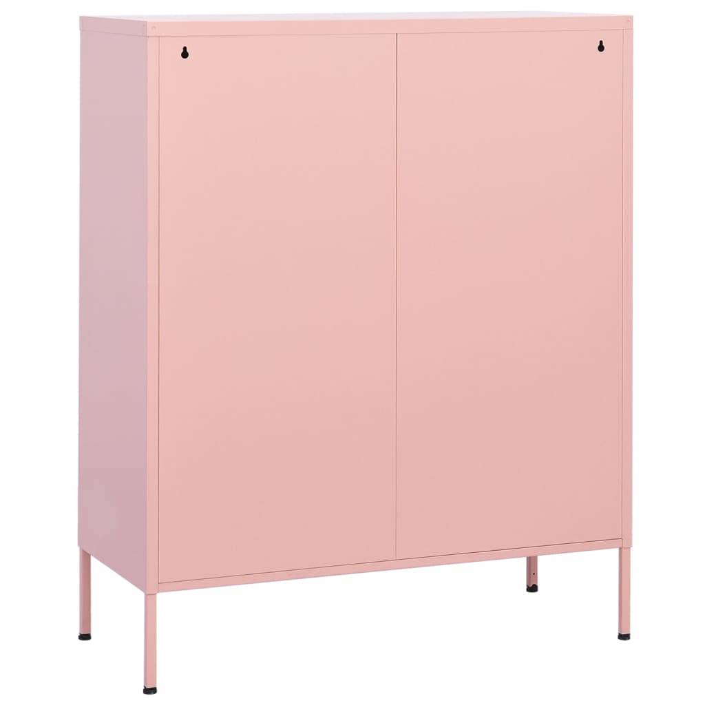 Storage Cabinet Pink 80x35x101.5 cm Steel