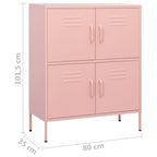 Storage Cabinet Pink 80x35x101.5 cm Steel