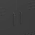 Storage Cabinet Black 80x35x101.5 cm Steel