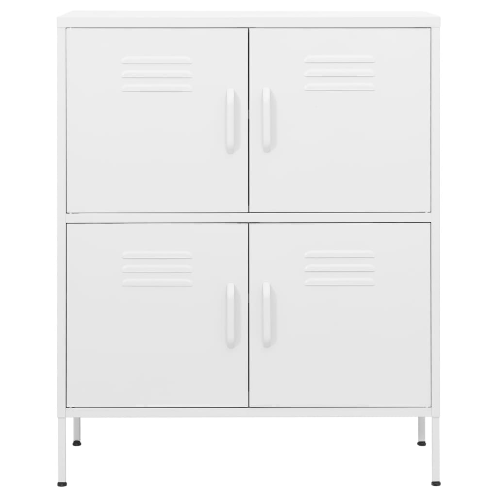 Storage Cabinet White 80x35x101.5 cm Steel