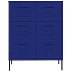 Drawer Cabinet Navy Blue 80x35x101.5 cm Steel