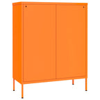 Drawer Cabinet Orange 80x35x101.5 cm Steel