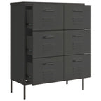 Drawer Cabinet Anthracite 80x35x101.5 cm Steel