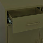 Storage Cabinet Olive Green 80x35x101.5 cm Steel