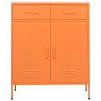 Storage Cabinet Orange 80x35x101.5 cm Steel