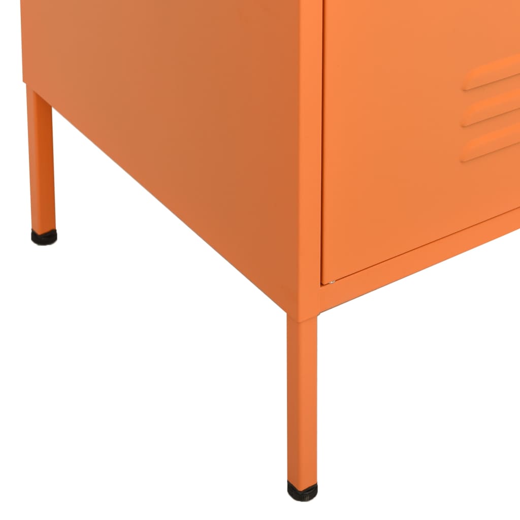 Storage Cabinet Orange 80x35x101.5 cm Steel