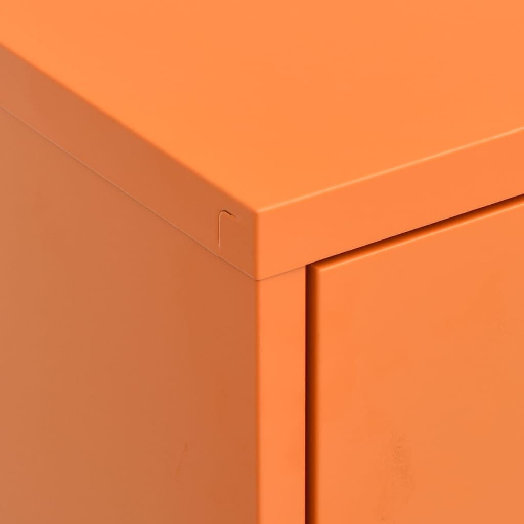 Storage Cabinet Orange 80x35x101.5 cm Steel