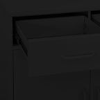 Storage Cabinet Black 80x35x101.5 cm Steel