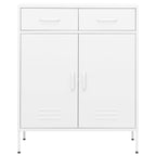 Storage Cabinet White 80x35x101.5 cm Steel