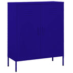 Storage Cabinet Navy Blue 80x35x101.5 cm Steel