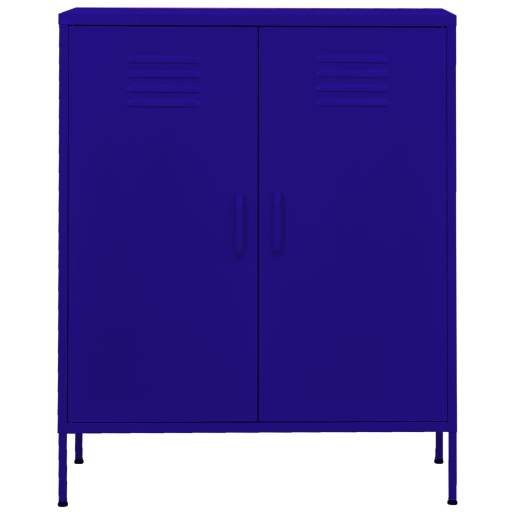 Storage Cabinet Navy Blue 80x35x101.5 cm Steel