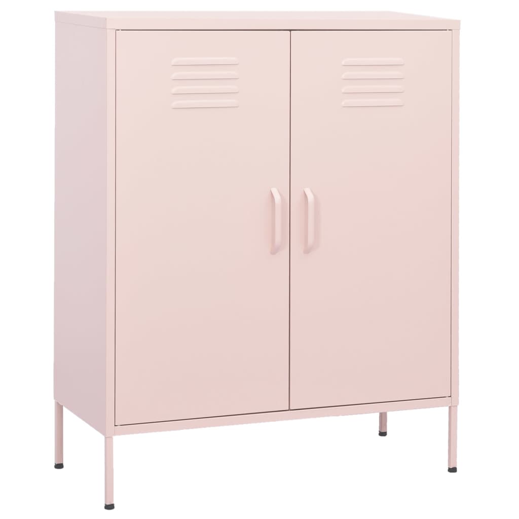 Storage Cabinet Pink 80x35x101.5 cm Steel