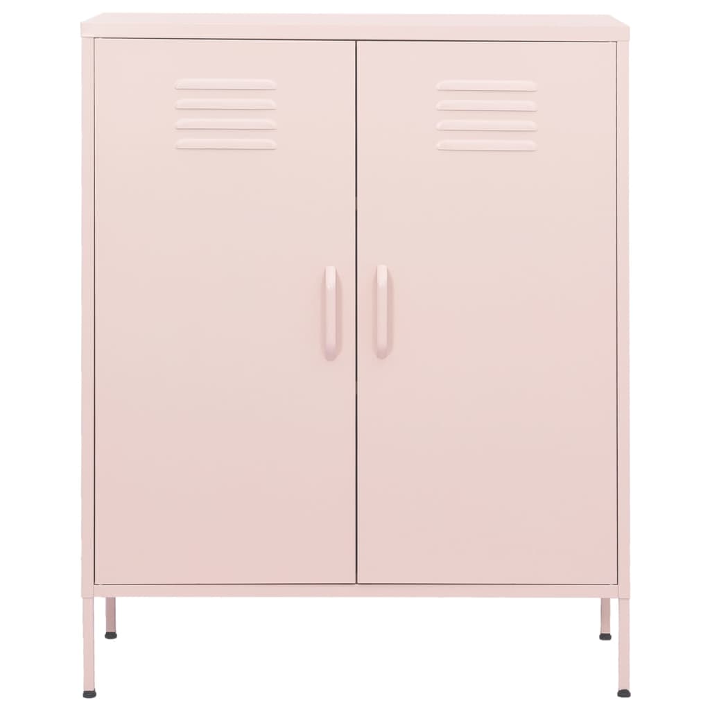 Storage Cabinet Pink 80x35x101.5 cm Steel
