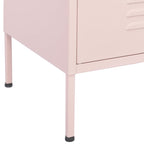 Storage Cabinet Pink 80x35x101.5 cm Steel