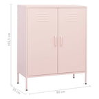 Storage Cabinet Pink 80x35x101.5 cm Steel